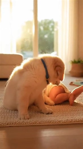 Pure Bond wholesome moments 😍😁 #cutebaby #cute #baby #goldenretriever #puppy #puppylove #kitten #pets | Cutie Pie Bonds
