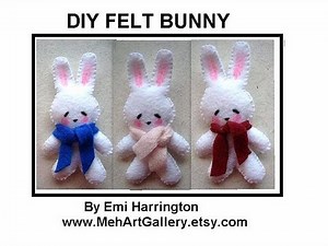 DIY FELT BUNNY, sewing pattern, free download, sewing for beginners, plushies, softies, felties,