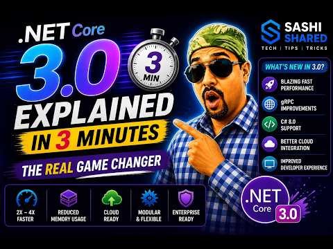 .NET Core 3.0 Explained in 3 Minutes | The REAL Game Changer #interview #microsoft #trending #ai