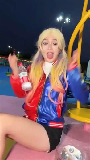 Clown red colour prank