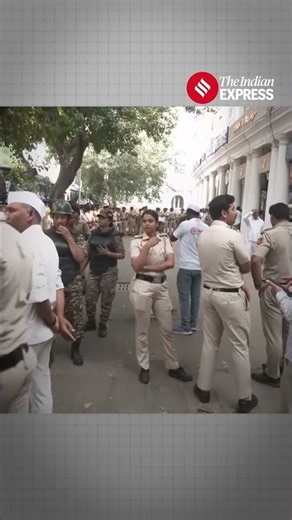 Heavy Security Outside CP's Moet Ahead Of Opposition Meet