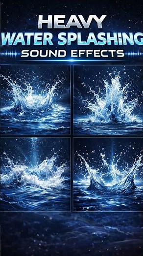 4 Heavy Water Splashing Sound Effects | Powerful Splash & Impact Sounds (HD SFX Pack)
