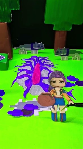 ROBLOX 99 NIGHTS IN THE FOREST DIY PAPER ANIMATION #99nightintheforest #robloxstory #huntrix