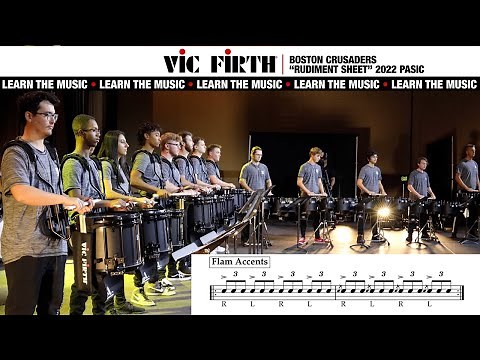 Learn the Music: Boston Crusaders 2022 RUDIMENT SHEET
