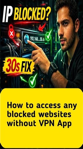 IP Address Blocked? Fix IP Block in 30 Seconds ⚡ #Shorts