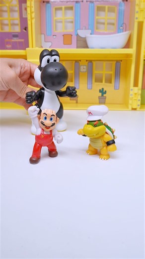 Mario Without His Hat! Black Yoshi Steps In! 🎩😲