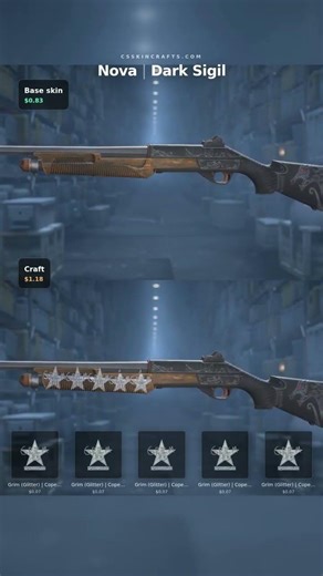 CS2 Nova Dark Sigil — Stickers vs Base Craft #cs2 #cs2skins #shorts