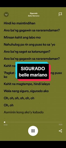 Sigurado by Belle Mariano - Full Lyrics and Karaoke