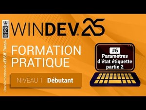 Formation Windev 25 - niveau 1 : Débutant - Ep#6 Paramètre de l'état étiquette (partie 2)