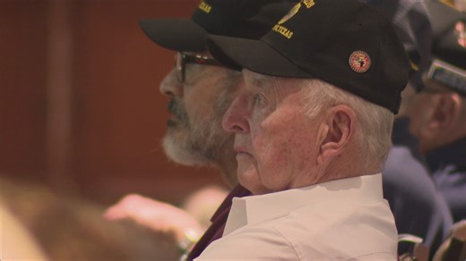 A pinning service was held Monday in Georgetown honoring more than 60 Vietnam-era veterans from all military branches. | KVUE