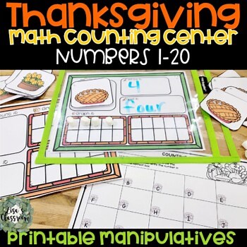 Thanksgiving Turkey Counting Mats | Math Centers | Ten Frames Kindergarten