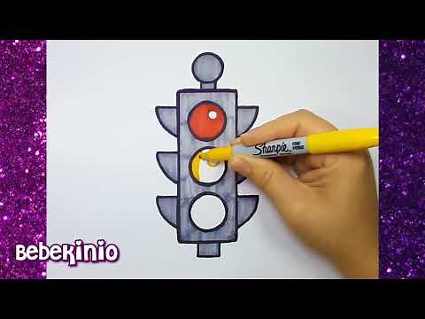 Como dibujar un SEMAFORO 🚦 fácil, paso a paso.