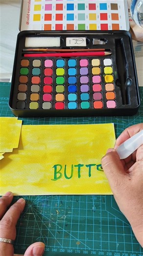 6907(33) Making Paper Butter Squishies with Solid Watercolors #squishy #craft #painting #diy