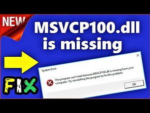 MSVCP100.dll is missing from your computer Windows 10 \\ 8 \\ 7 Fixed (English)