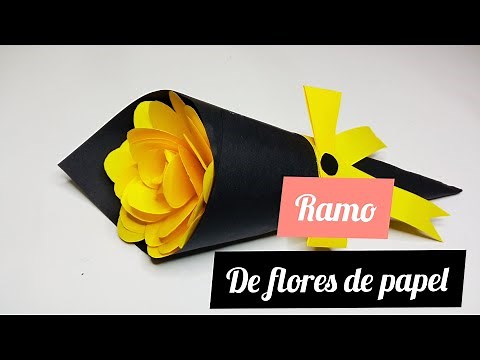 Como hacer un ramo de flores de papel/diy bouquet