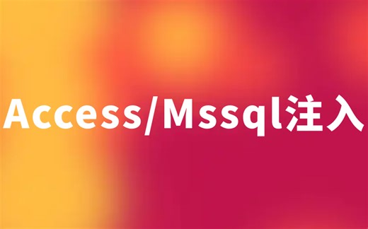 一天让你学会网络安全之Access/Mssql数据库注入！全网最新、最详细！