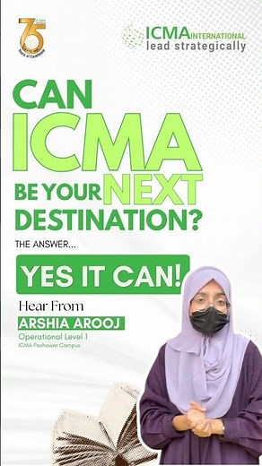 *Can ICMA be your next destination? Yes, it can!*