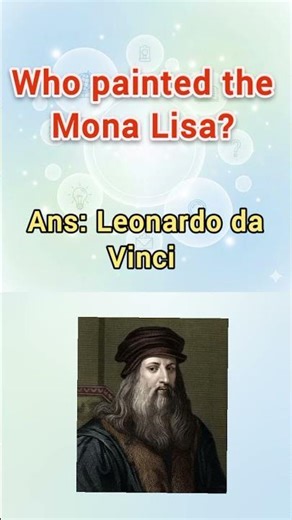 Who painted the Mona Lisa? #chithrabhanu #quiz #psc #gkquiz #facts
