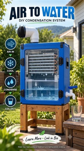 Air to Water: How Atmospheric Water Condensation Works | DIY Water System #shorts