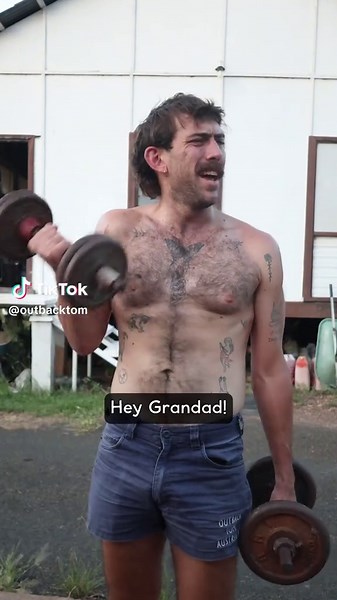 Grandad Builds a DIY Chin-Up Bar for Fitness