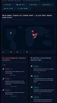 Live War Map 2026 Global Conflict Monitoring System