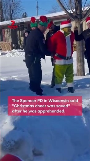 Spencer, WI police arrest the Grinch for 'trying to steal Christmas'