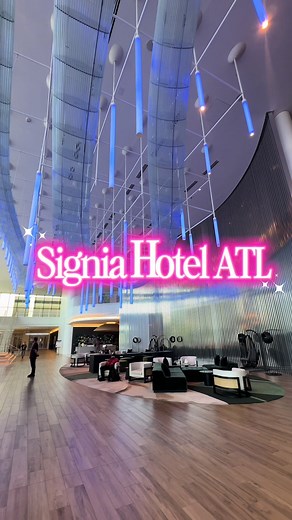 Pt. 2…. The Signia Hotel by @Hilton Hotel @Hilton was amaaazzzinggggggggg, they had a Signia club, it was $100 pp to dine and eat the ambience was so nice, they also had another little restaurant you can dine at. Multiple bars… it’s directly across from the @Mercedes-Benz stadium! 1000/10 !!! The rooms were clean and the view was amazing! @Tyler Perry Studios @Tylerperryy my friend said please give her a shot, she’s tired of acting like everything is okay! 😂 if you come across this, we both are