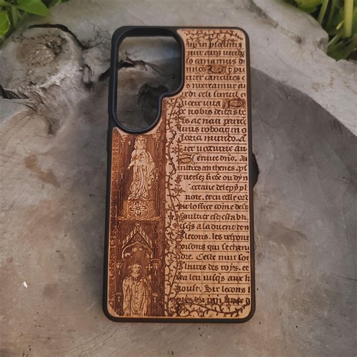 Ancient Book Papyrus Text Laser-engraved Wood Phone Case - Etsy