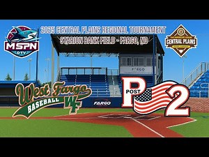 West Fargo VS Shakopee - 2025 Central Plains Regional - Game 12