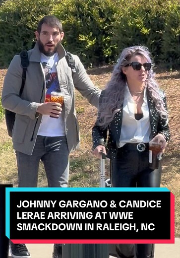 WWE Superstars Johnny Gargano & Candice LeRae arriving at the Lenovo Center ahead of WWE Smackdown in Raleigh, North Carolina @WWE @Johnny Gargano #JohnnyGargano #CandiceLeRae #WWE #WWEWrestling #Wrestling