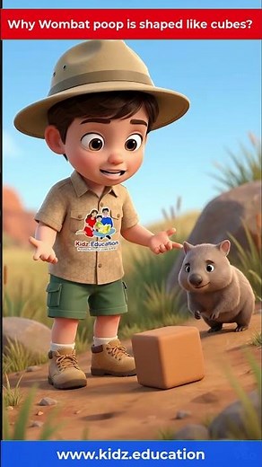 Did you know? Wombat poop is shaped like cubes, so it doesn’t roll away!