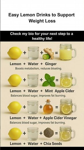 4 Lemon Drinks for Faster Fat Loss 🍋🔥 (Simple & Effective!)