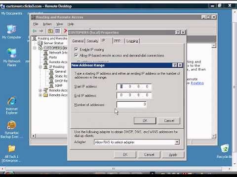 Setup Windows VPN server to use static IP addresses for clients