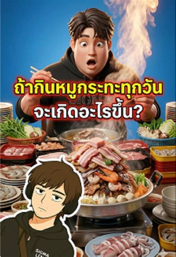 ถ้ากินหมูกระทะทุกวัน 1 ปีเต็ม จะเกิดอะไรขึ้น😱 #หมูกระทะ #สาระความรู้ #ความรู้รอบตัว #เล่าเรื่อง #ชาบู