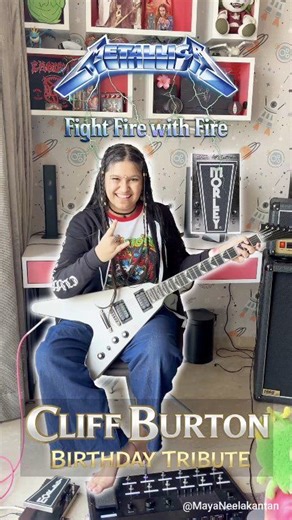 Today is Cliff Burton’s birthday! Cliff Burton was the legendary bassist of Metallica who sadly passed away in a tragic bus accident but his music still stays with us, it always will because that is the power of music. I am playing the song “Fight Fire With Fire” and I chose this because the speed and intensity is really cool and this is an energetic jam. In this video, I am using Cliff's Signature Morley Power Wah Fuzz Pedal which is a special tribute series that was gifted to me by Ms KayCee f