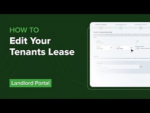 How to edit your tenants lease (Landlord) | Rent Collection App