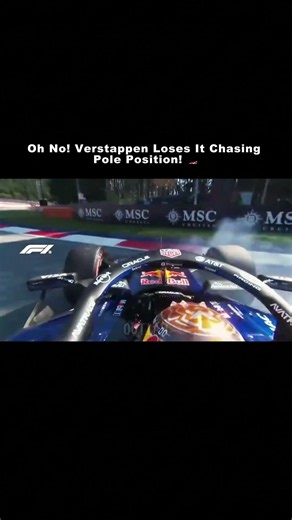 Max Verstappen into the Wall!😮... #shorts
