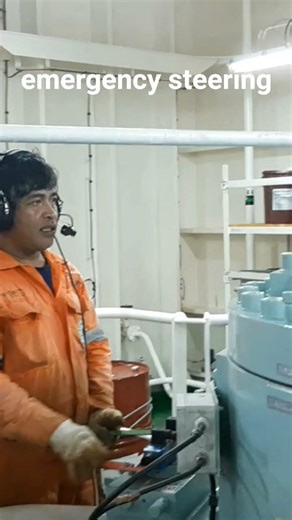 emergency steering on a tanker vessel