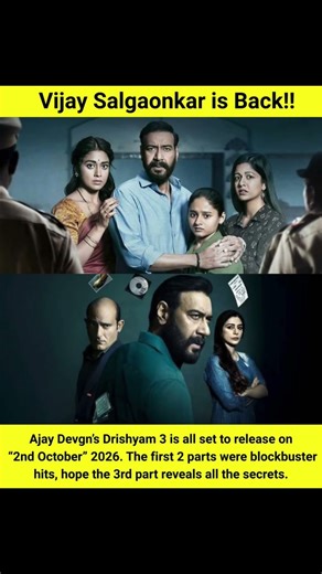 Vijay Salgaonkar Is Back 😱| Drishyam 3 Update | 2 Oct 2026 🔥