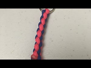Four-strand round braid keychain tutorial