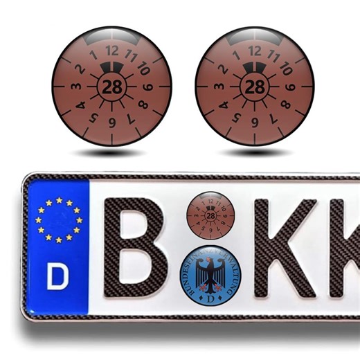 2 X 35mm Epoxy Seal Badge, German License Plate Decals (35mm) - Etsy UK