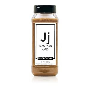 Spiceology - Jamaican Jerk Smoky Caribbean Rub - BBQ Rubs, Spice Blends and Seasonings - Use On: Seafood, Beef, Chicken, Pork, Chili, Squash, Nuts, Vegetables, and Sweet Potato Fries - 18 oz