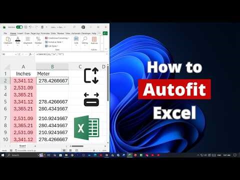 How to Autofit on Microsoft Excel