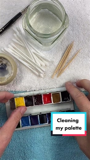 Removing Rust from a Watercolor Palette | ASMR Art Cleaning