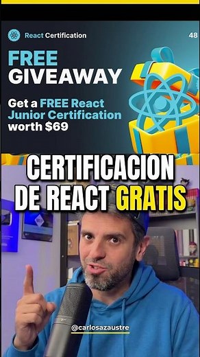 FREE React Certification - Only 48h ⏳