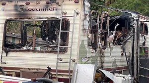 Sad news out of Mt. Vista today. We were called out to an RV fire next to a house this afternoon, and after we put out the blaze we found a deceased person inside. The fire, in the 2000 block of 159th Street, destroyed an RV parked next to the house. By the time we got there the RV was a total loss, but we were able to save the house and a trailer parked nearby. The Medical Examiner and Fire Marshal's office will determine the cause of death and the cause of the fire. | Clark County Fire Distric