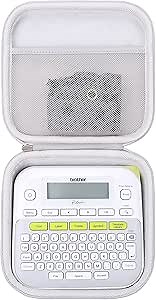 khanka Hard Travel Case Replacement for Brother P-Touch PT-D210 PTD220 Home/Office Everyday Label Maker, Case Only (White)