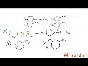 Which of the following alkene will give (P) on oxymercuration reduction reaction, | 11 | HYDROC...