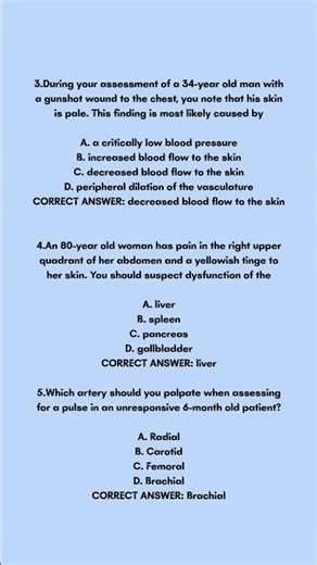 EMT Practice Final Exam Questions and Answers