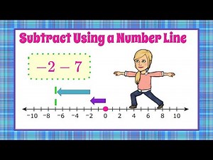 How to Subtract Using a Number Line | 7.NS.A.1 💚💙